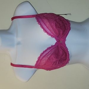 NWT Chantelle C Chic Sexy 3 Part Plunge pink Underwire Bra Lingerie 34D